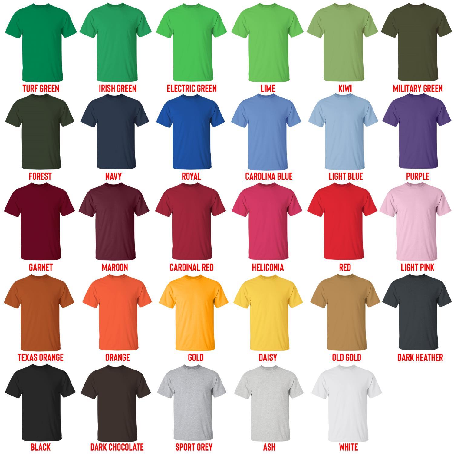 t shirt color chart - Cowboy Bebop Merch